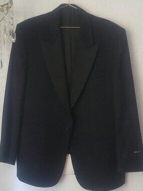 C.L. SZ 31R Black Italian Wool Lined Men's Tuxedo Jacket